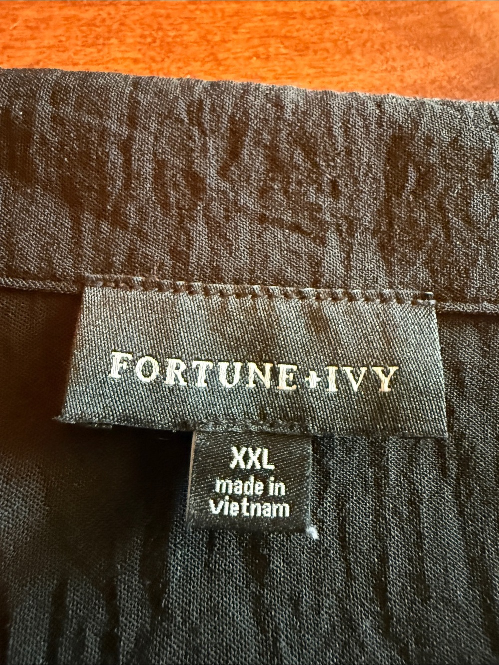 Fortune + Ivy Black Button-Front Blouse - Picture 8 of 9